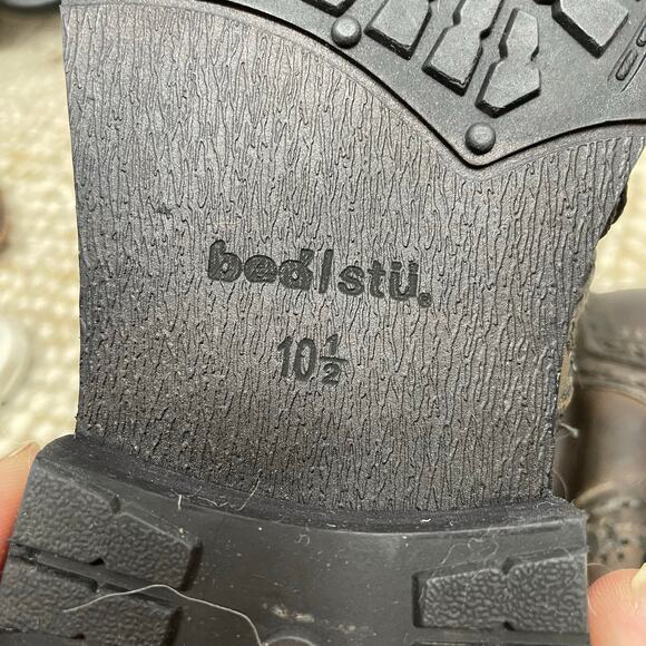 Bed Stu Revolution Boots SZ 10.5 Dark Brown Distressed Leather Men's Boots EUC - Picture 8 of 9